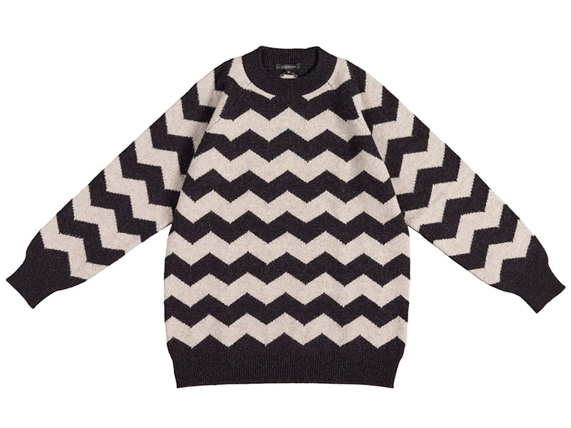 Black and white chevron sweater best sale