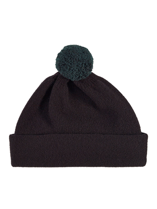 Plain Hat Contrast PomPom Scarlet – Jo Gordon