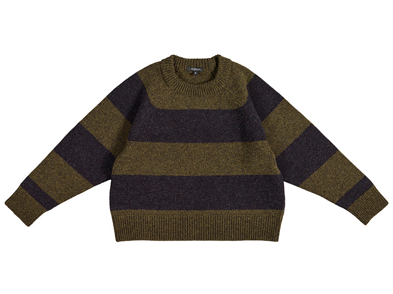 Wide Stripe Jumper Pine Shadow & Charcoal