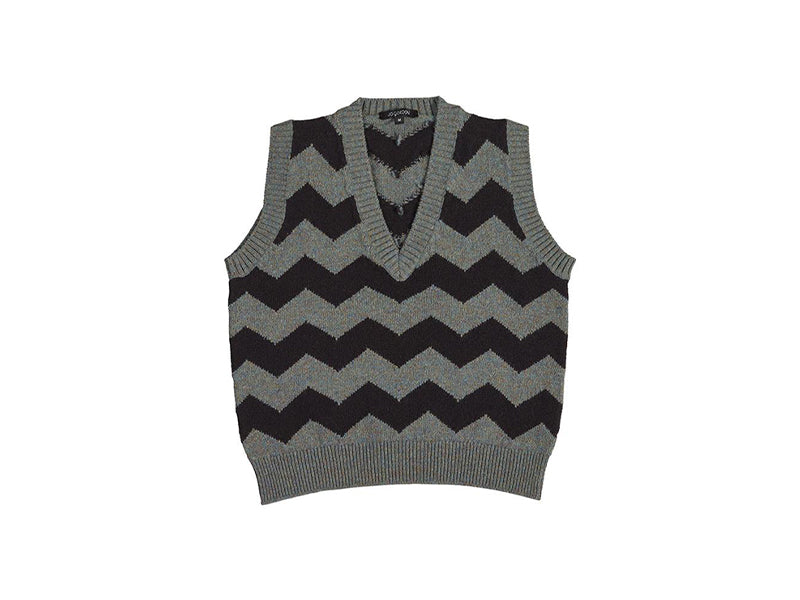 Zig Zag Tank Top Jade & Black